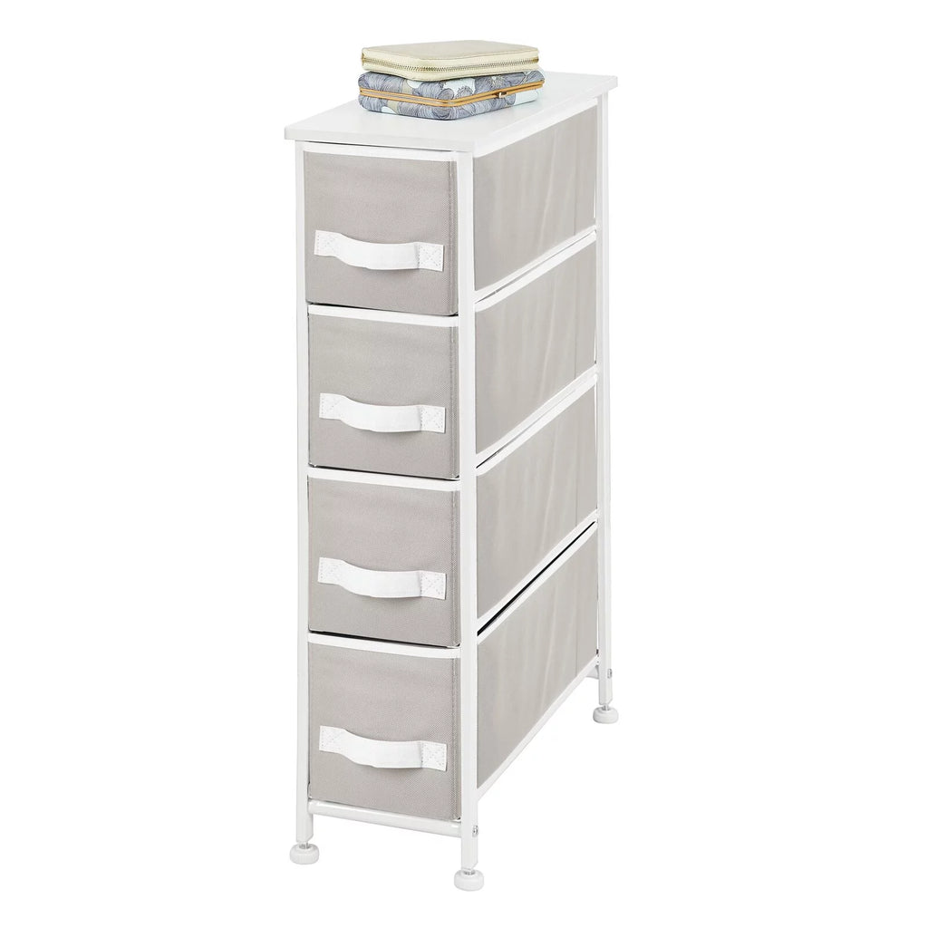 Narrow 4 Fabric Drawers Dresser Q222447