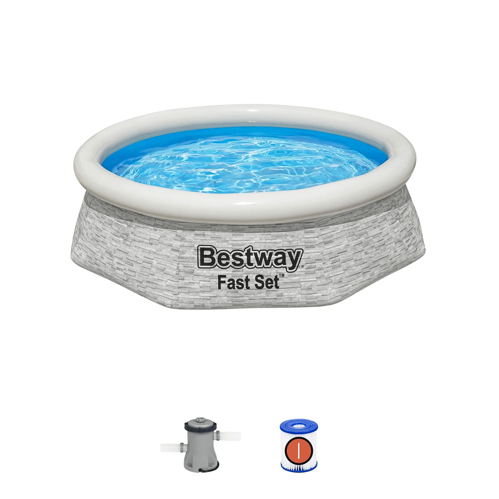 12' x 30 Round Inflatable Swimming Pool Set X378880