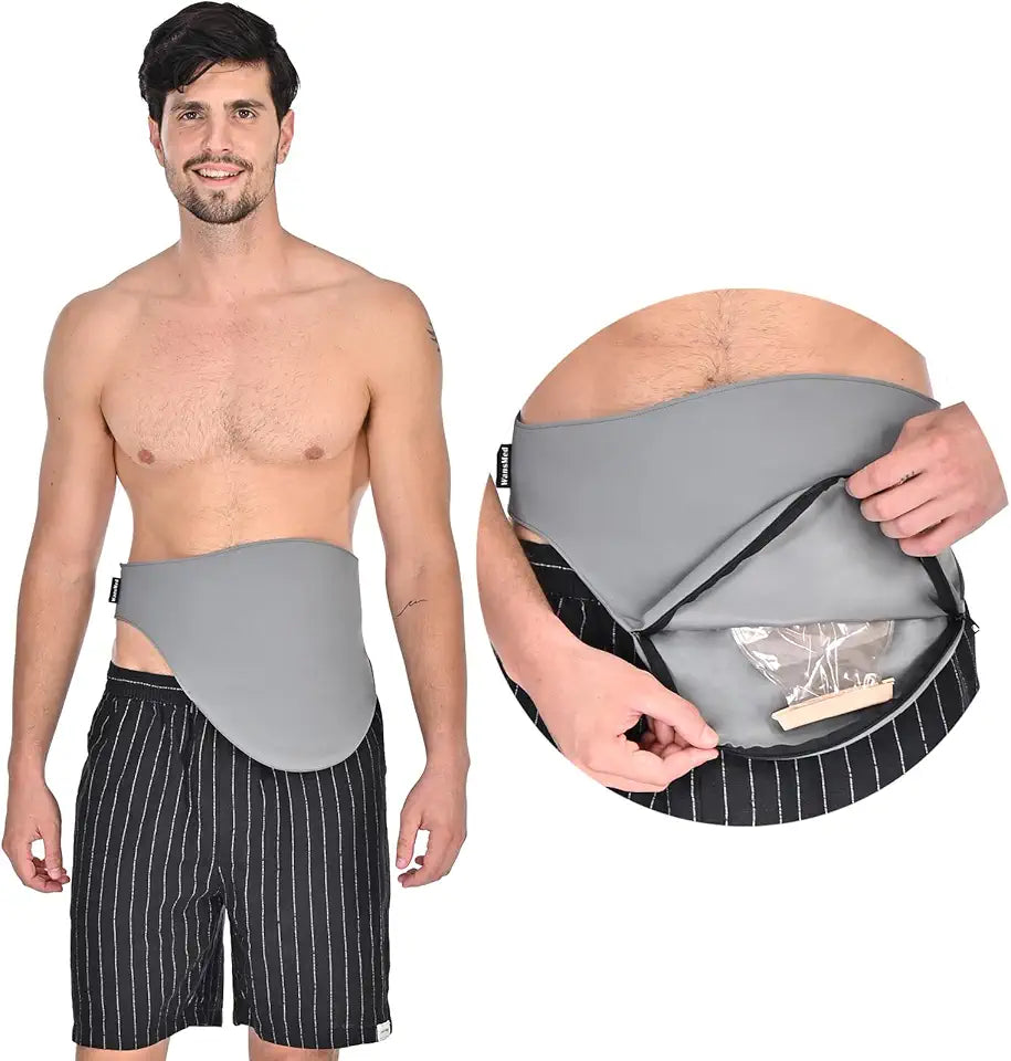 Ostomy Bag Covers and Belt, Gray (L) G455398